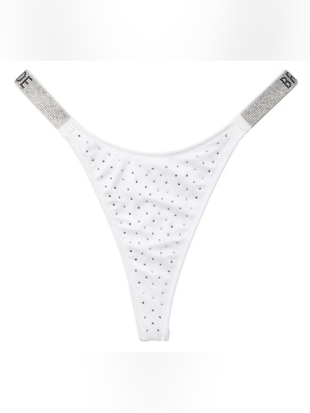 S Victoria's Secret Swim Diamanté Shine Strap Thong Bikini Bottom Bride